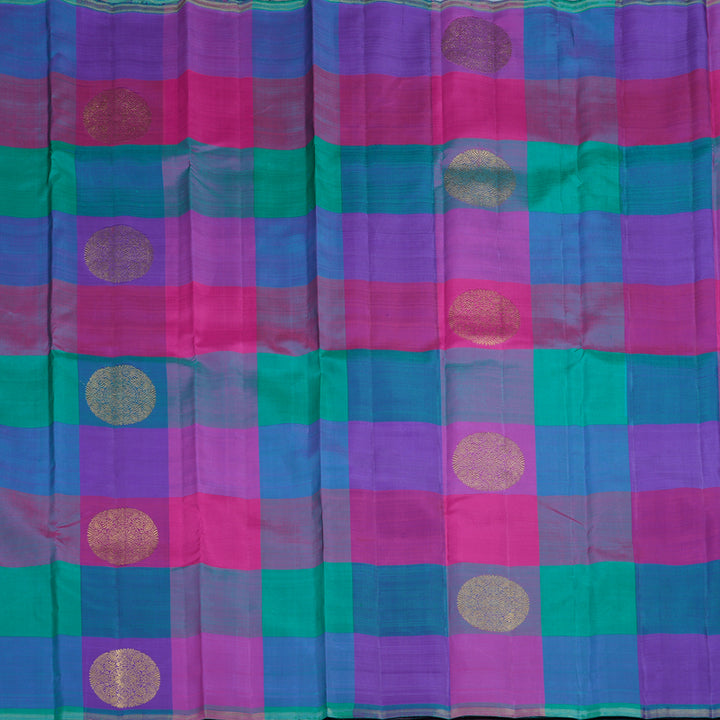 Hayagrivas Handloom Multicolour Checks Kanjivaram Silk Saree BF22-SBS