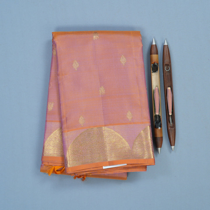 Hayagrivas Handloom Dual Tone (Peach & Lilac) Kanjivaram Silk Saree BF23-SBS