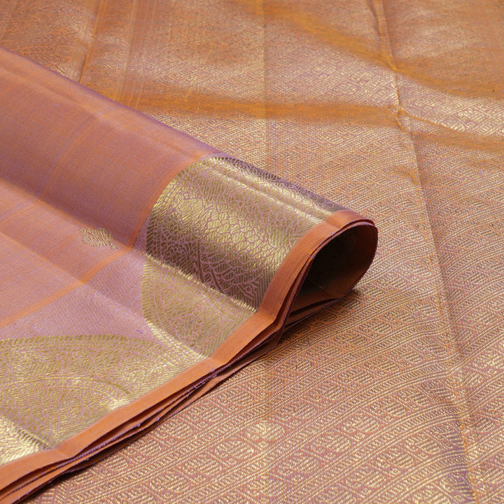 Hayagrivas Handloom Dual Tone (Peach & Lilac) Kanjivaram Silk Saree BF23-SBS
