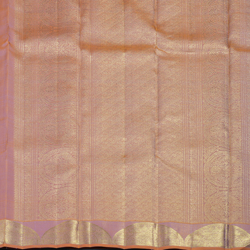 Hayagrivas Handloom Dual Tone (Peach & Lilac) Kanjivaram Silk Saree BF23-SBS