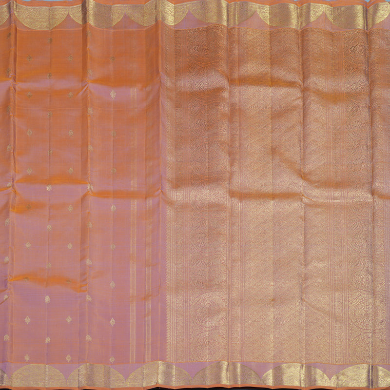 Hayagrivas Handloom Dual Tone (Peach & Lilac) Kanjivaram Silk Saree BF23-SBS