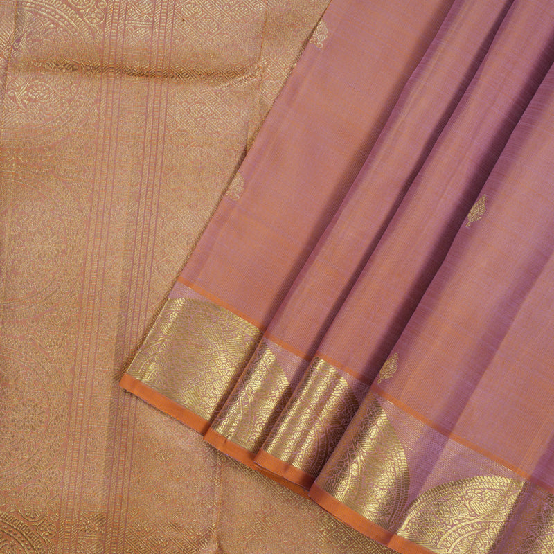 Hayagrivas Handloom Dual Tone (Peach & Lilac) Kanjivaram Silk Saree BF23-SBS