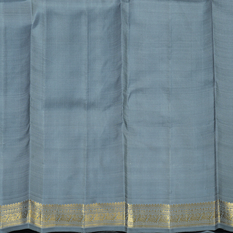Hayagrivas Handloom Silver Grey Kanjivaram Silk Saree BF25-SBS