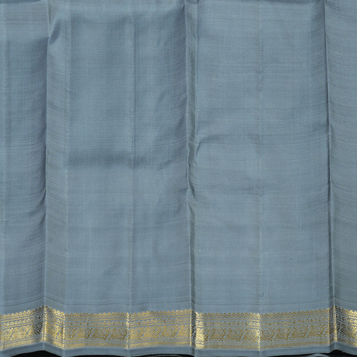 Hayagrivas Handloom Silver Grey Kanjivaram Silk Saree BF25-SBS