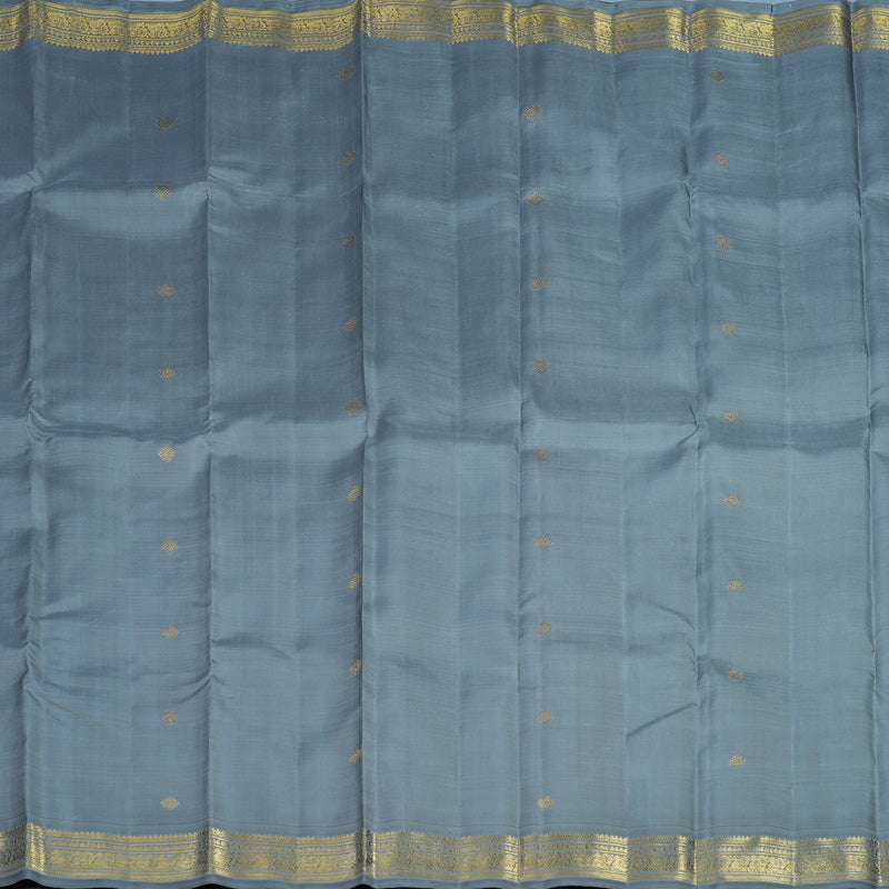 Hayagrivas Handloom Silver Grey Kanjivaram Silk Saree BF25-SBS