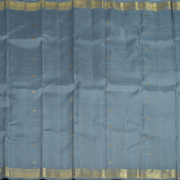 Hayagrivas Handloom Silver Grey Kanjivaram Silk Saree BF25-SBS