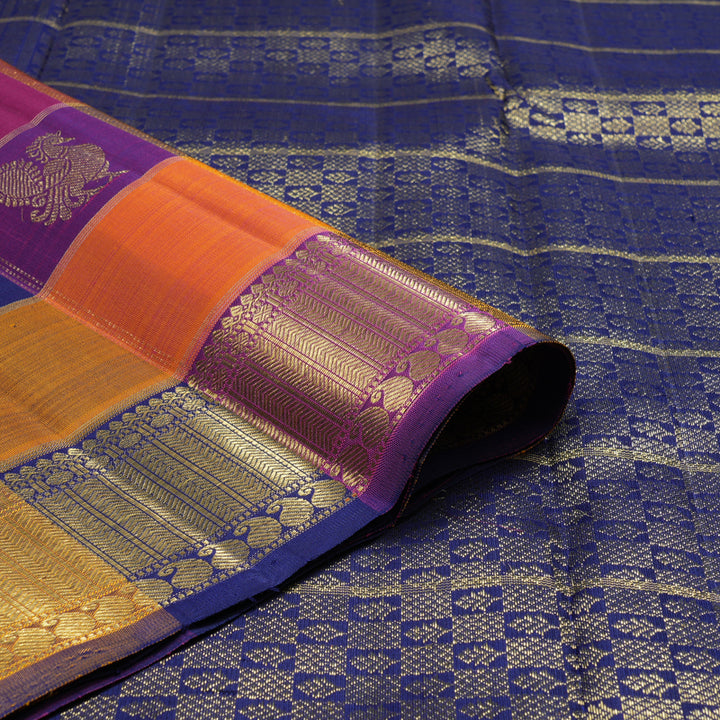 Hayagrivas Handloom Multicolour Checks Kanjivaram Silk Saree BF26-SBS
