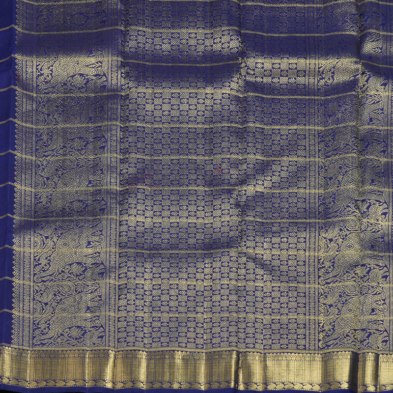 Hayagrivas Handloom Multicolour Checks Kanjivaram Silk Saree BF26-SBS