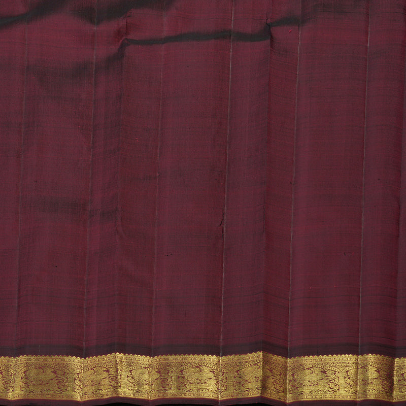 Hayagrivas Handloom Wine Maroon Kanjivaram Silk Saree BF3-SBS