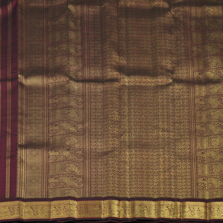 Hayagrivas Handloom Wine Maroon Kanjivaram Silk Saree BF3-SBS