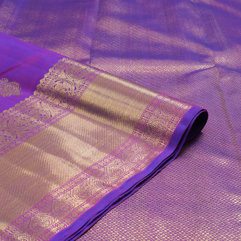 Hayagrivas Handloom Purple Kanjivaram Silk Saree BF30-SBS