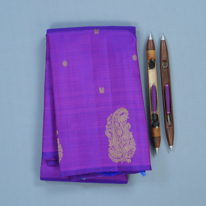 Hayagrivas Handloom Purple Kanjivaram Silk Saree BF31-SBS