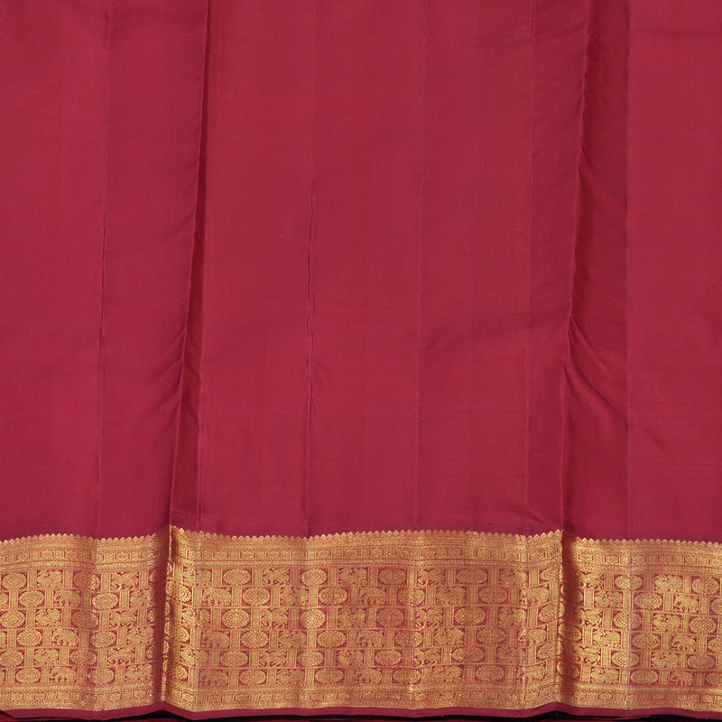 Hayagrivas Mambazham Orange Handloom Ten Yards Silk Saree with Ganga Jamuna Border BF33-SBS