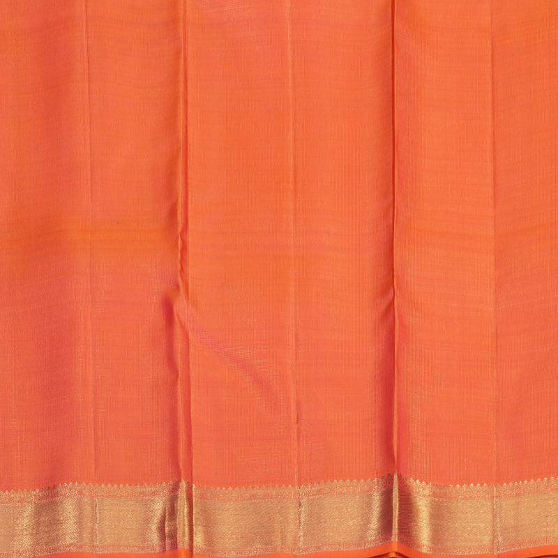 Hayagrivas Handloom Pinkish-Orange Kanjivaram Silk Saree BF57-SBS