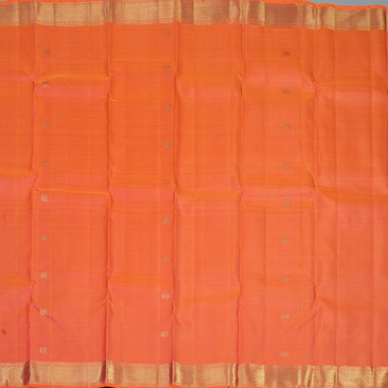 Hayagrivas Handloom Pinkish-Orange Kanjivaram Silk Saree BF57-SBS