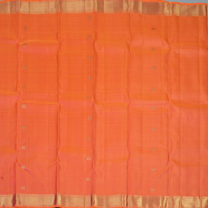 Hayagrivas Handloom Pinkish-Orange Kanjivaram Silk Saree BF57-SBS