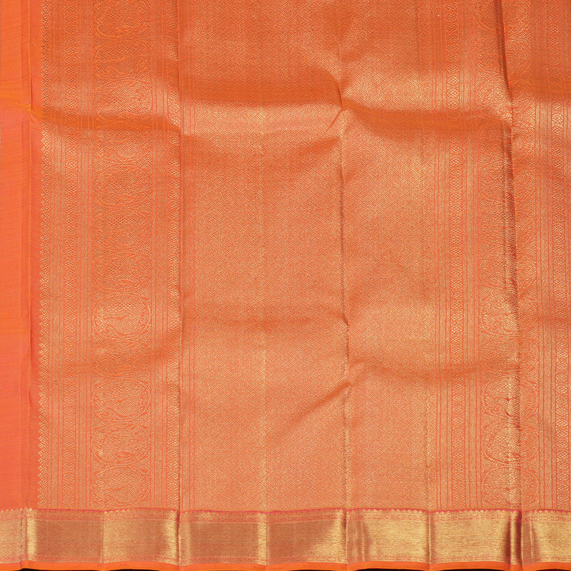 Hayagrivas Handloom Pinkish-Orange Kanjivaram Silk Saree BF57-SBS