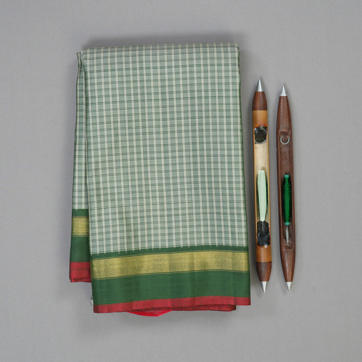 Hayagrivas Handloom Green Kanjivaram Silk Saree with Mehandi Green Border BF99-SBS