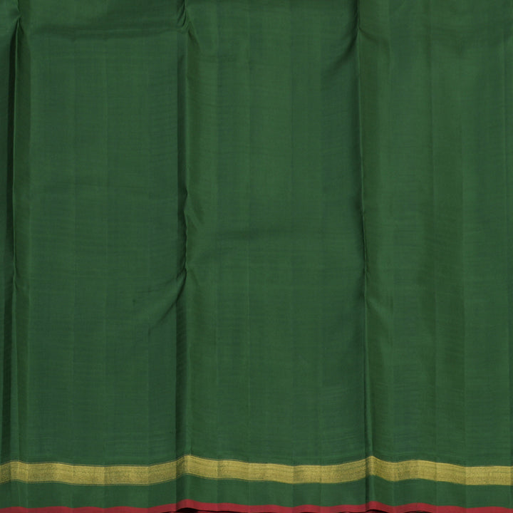 Hayagrivas Handloom Green Kanjivaram Silk Saree with Mehandi Green Border BF99-SBS