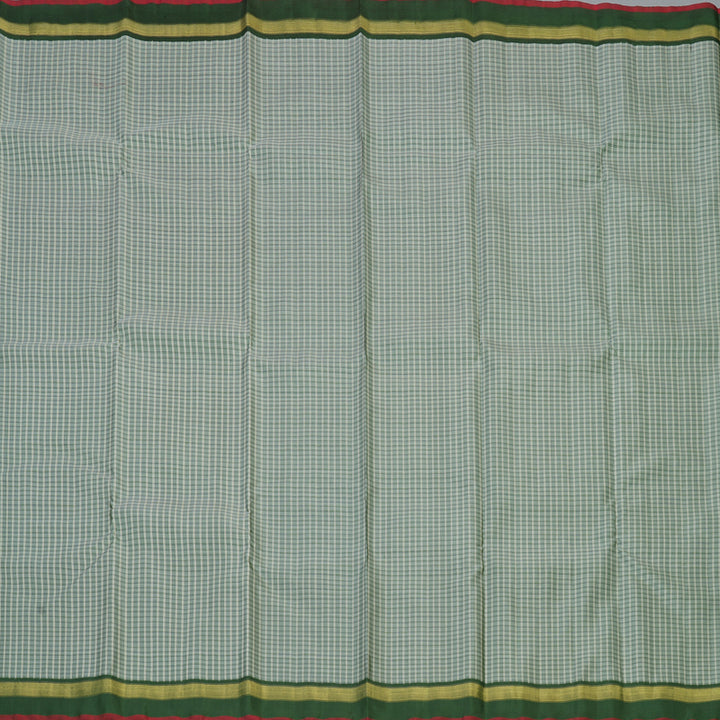 Hayagrivas Handloom Green Kanjivaram Silk Saree with Mehandi Green Border BF99-SBS