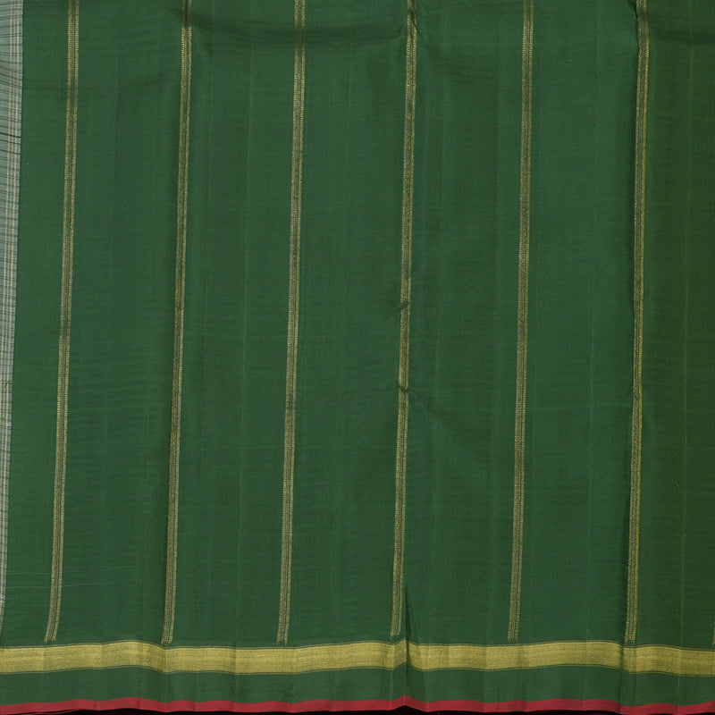 Hayagrivas Handloom Green Kanjivaram Silk Saree with Mehandi Green Border BF99-SBS