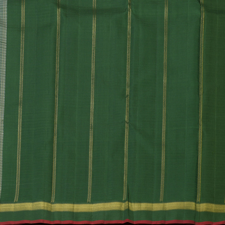Hayagrivas Handloom Green Kanjivaram Silk Saree with Mehandi Green Border BF99-SBS