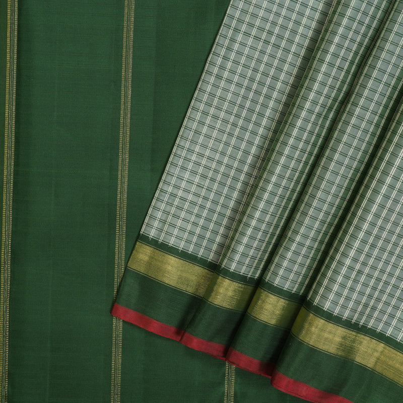 Hayagrivas Handloom Green Kanjivaram Silk Saree with Mehandi Green Border BF99-SBS