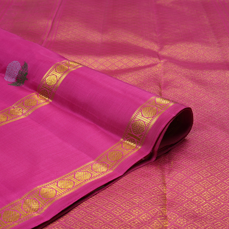 Hayagrivas Handloom Rani Pink Kanjivaram Silk Saree BF60-SBS