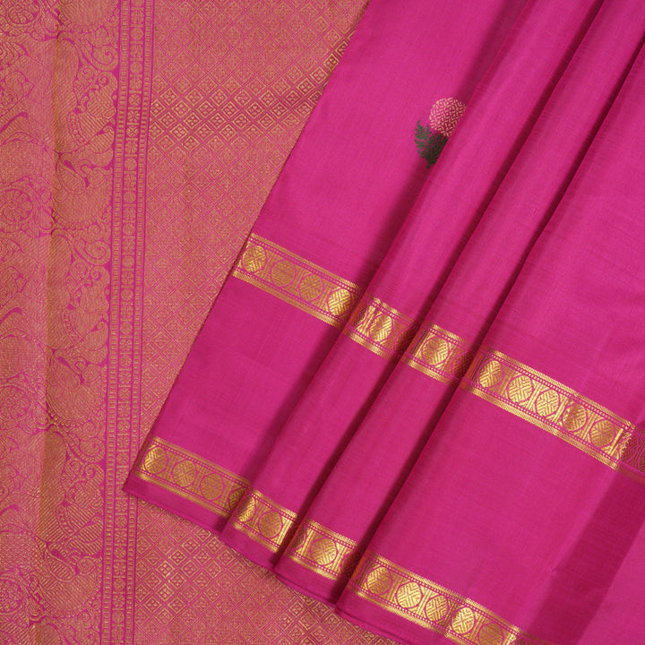 Hayagrivas Handloom Rani Pink Kanjivaram Silk Saree BF60-SBS