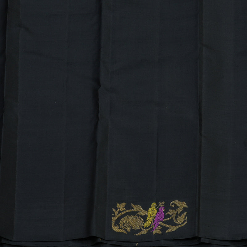 Hayagrivas Handloom Black Kanjivaram Silk Saree BF61-SBS