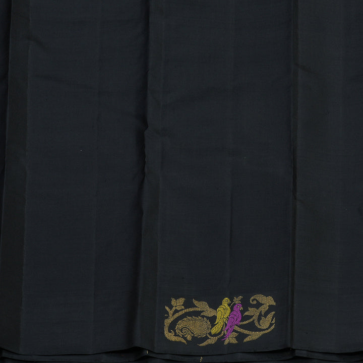 Hayagrivas Handloom Black Kanjivaram Silk Saree BF61-SBS
