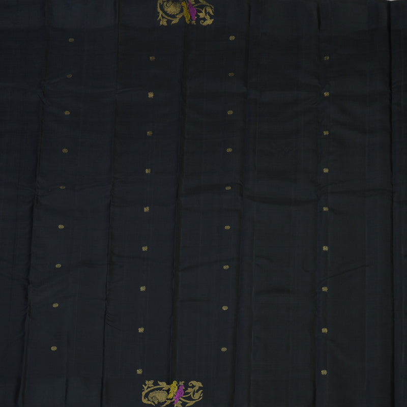 Hayagrivas Handloom Black Kanjivaram Silk Saree BF61-SBS