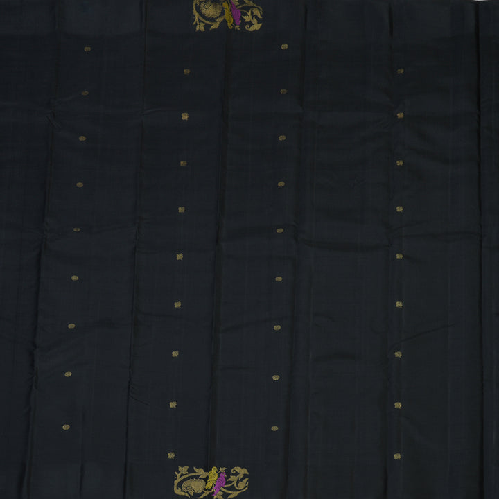 Hayagrivas Handloom Black Kanjivaram Silk Saree BF61-SBS