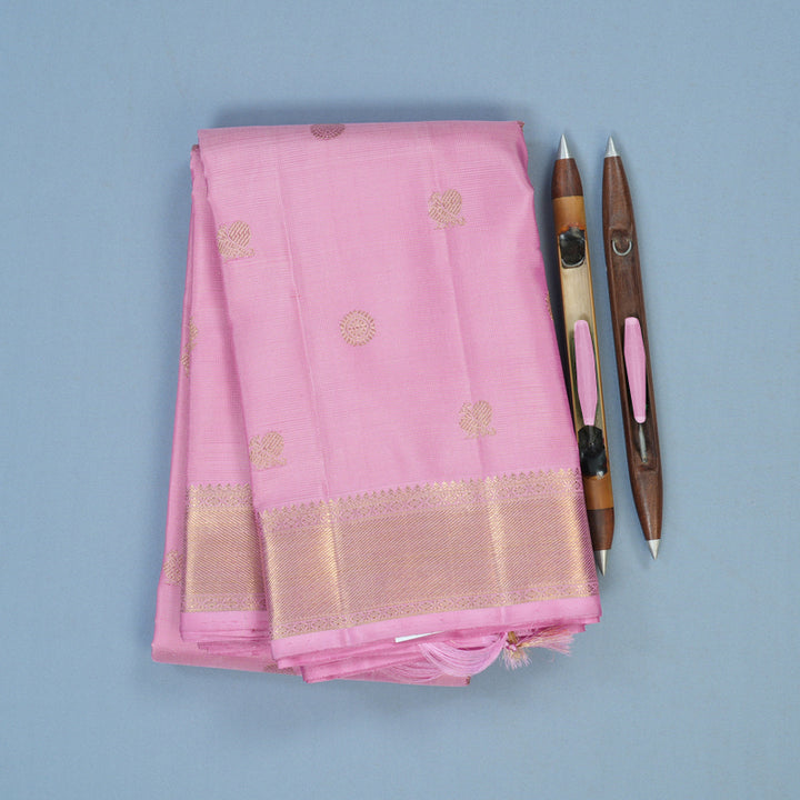 Hayagrivas Handloom Lotus Pink Kanjivaram Silk Saree BF7-SBS