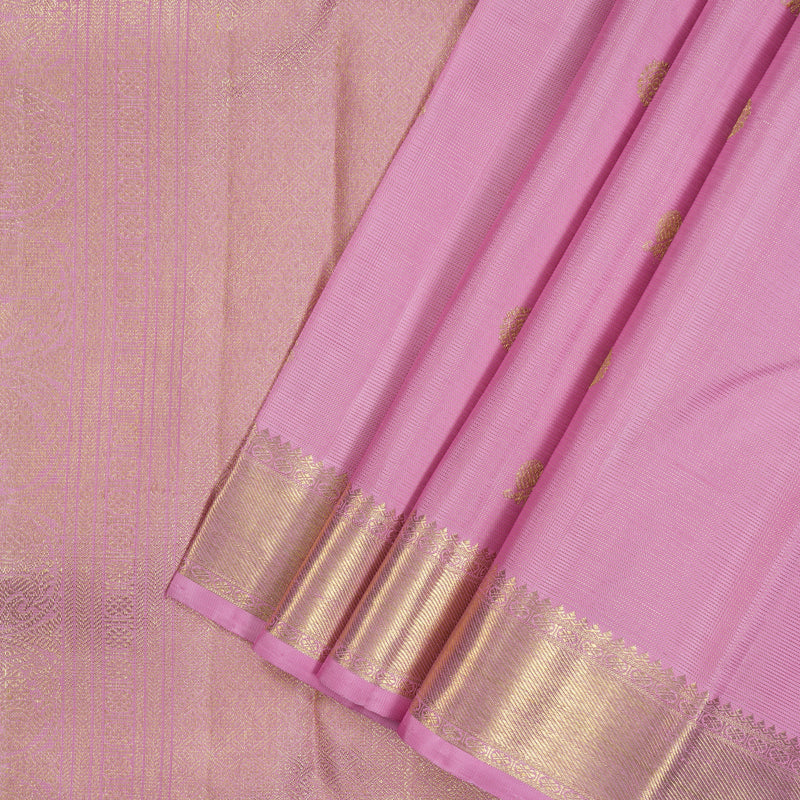 Hayagrivas Handloom Lotus Pink Kanjivaram Silk Saree BF7-SBS