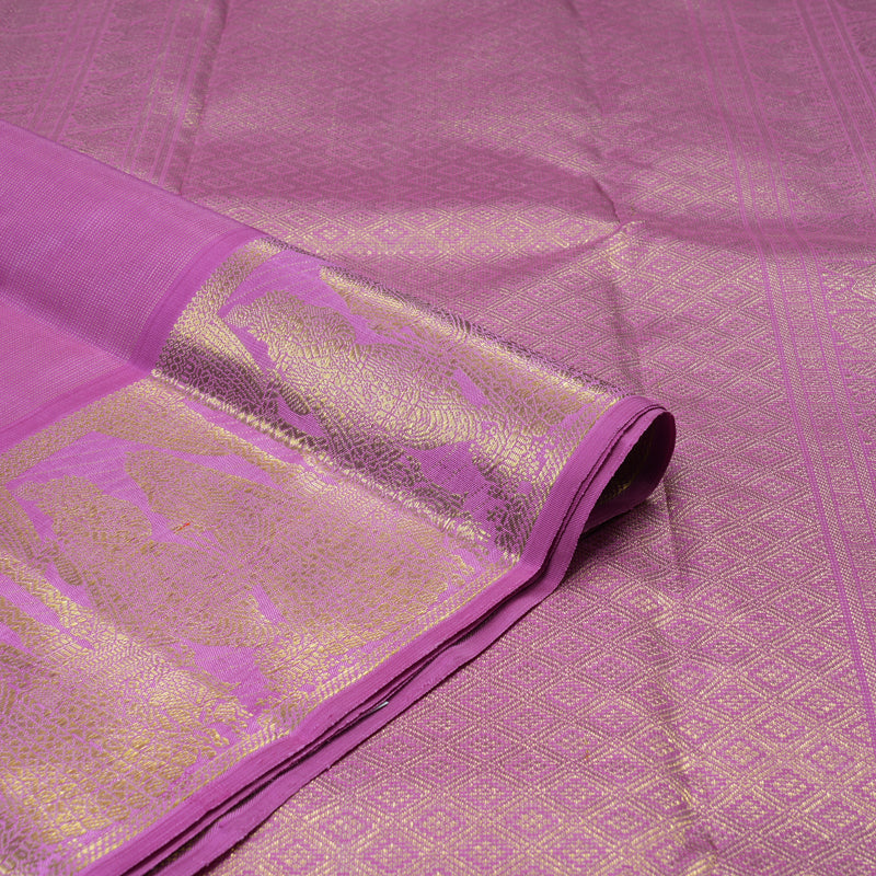 Hayagrivas Handloom Lavendar-Pink Kanjivaram Silk Saree BF84-SBS