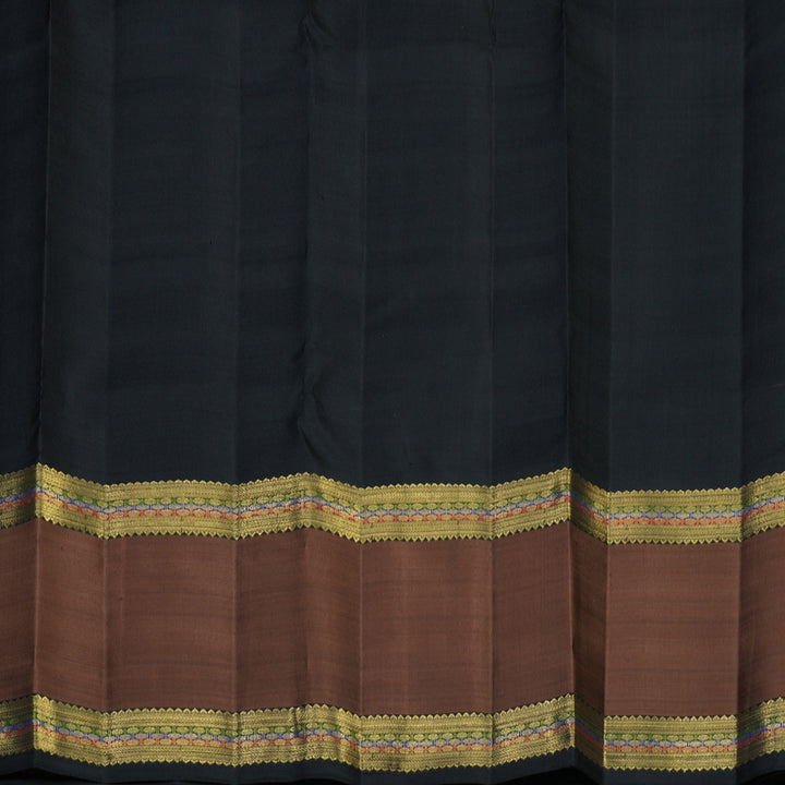 Hayagrivas Handloom Pastel Green Kanjivaram Silk Saree with Brown Border BF85-SBS
