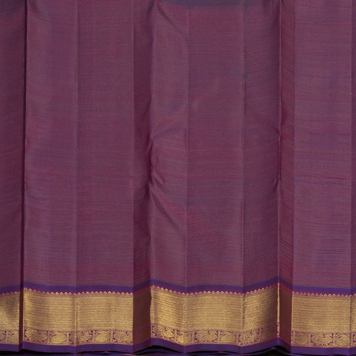 Hayagrivas Handloom Vadamalli Purple Kanjivaram Silk Saree with Violet Border BF87-SBS  KBFL87D1-1