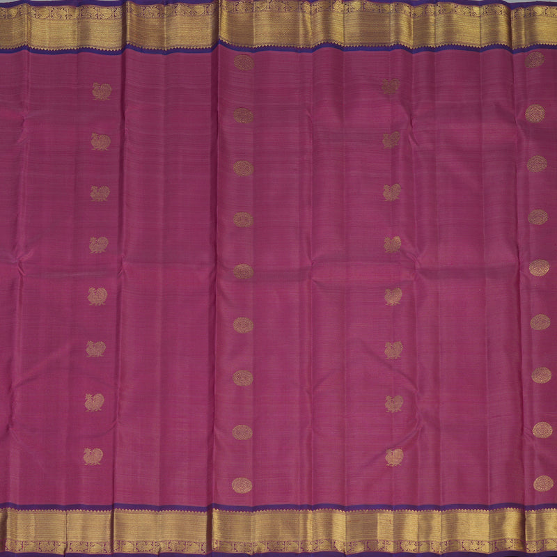 Hayagrivas Handloom Vadamalli Purple Kanjivaram Silk Saree with Violet Border BF87-SBS  KBFL87D1-1