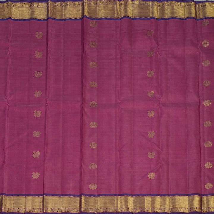 Hayagrivas Handloom Vadamalli Purple Kanjivaram Silk Saree with Violet Border BF87-SBS  KBFL87D1-1
