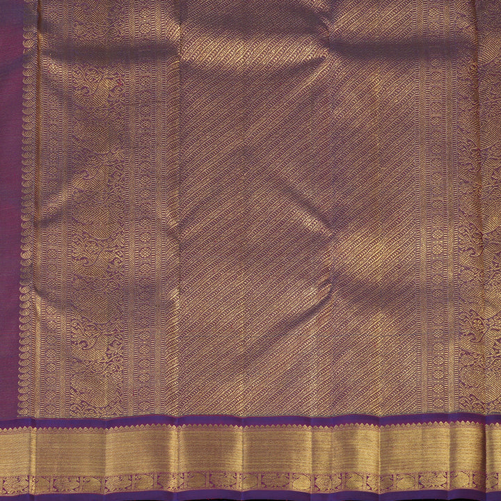 Hayagrivas Handloom Vadamalli Purple Kanjivaram Silk Saree with Violet Border BF87-SBS  KBFL87D1-1