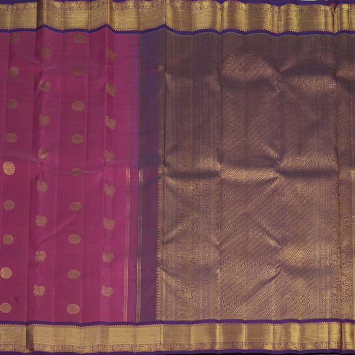 Hayagrivas Handloom Vadamalli Purple Kanjivaram Silk Saree with Violet Border BF87-SBS  KBFL87D1-1