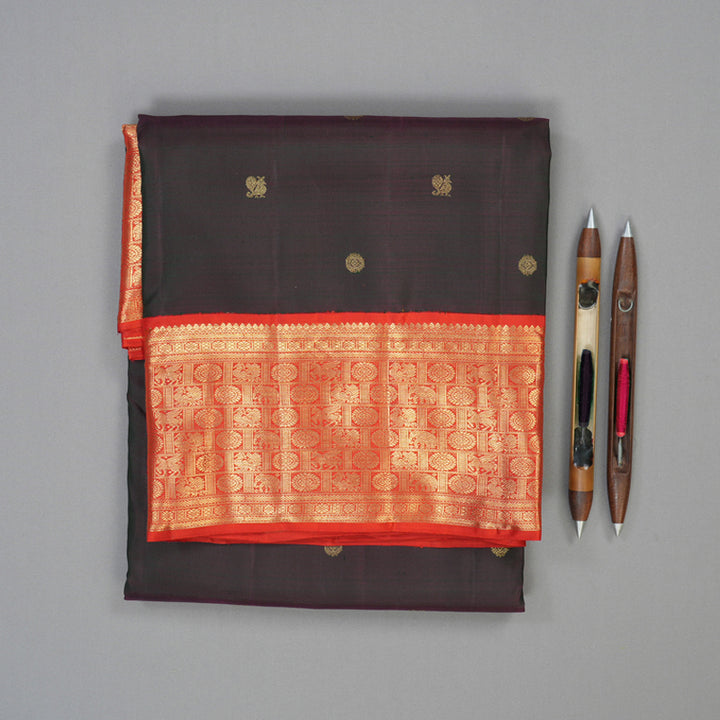 Hayagrivas Manthalir & Purple (Shot Colour) Handloom Ten Yards Silk Saree BF89-SBS