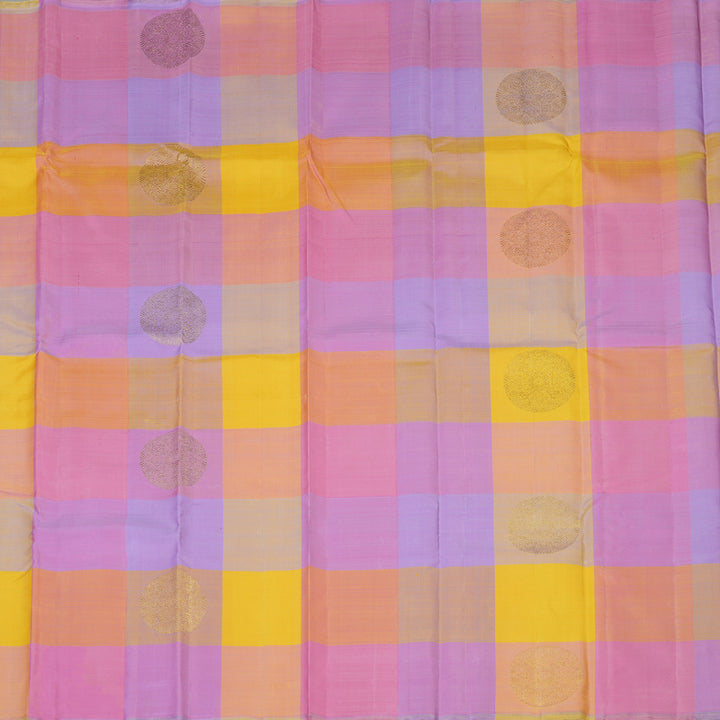 Hayagrivas Handloom Soft Hues Multichecks Kanjivaram Silk Saree BF90-SBS