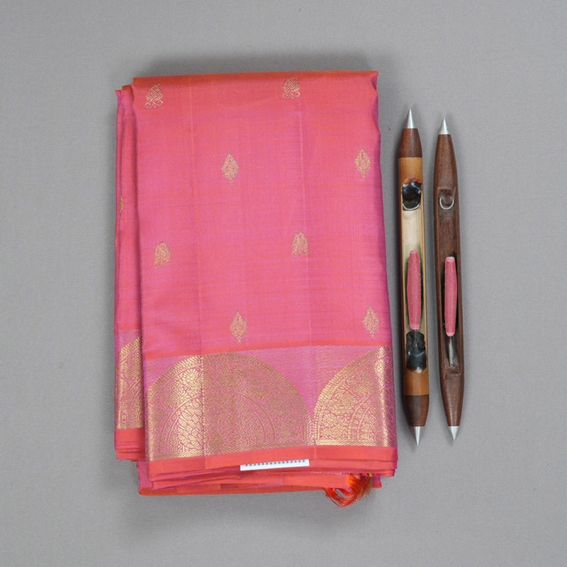 Hayagrivas Handloom Pink Kanjivaram Silk Saree BF98-SBS