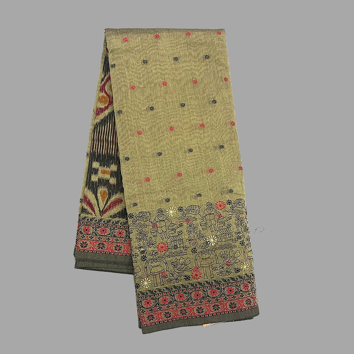 Hayagrivas Elephant Grey Fancy Cotton Sarees