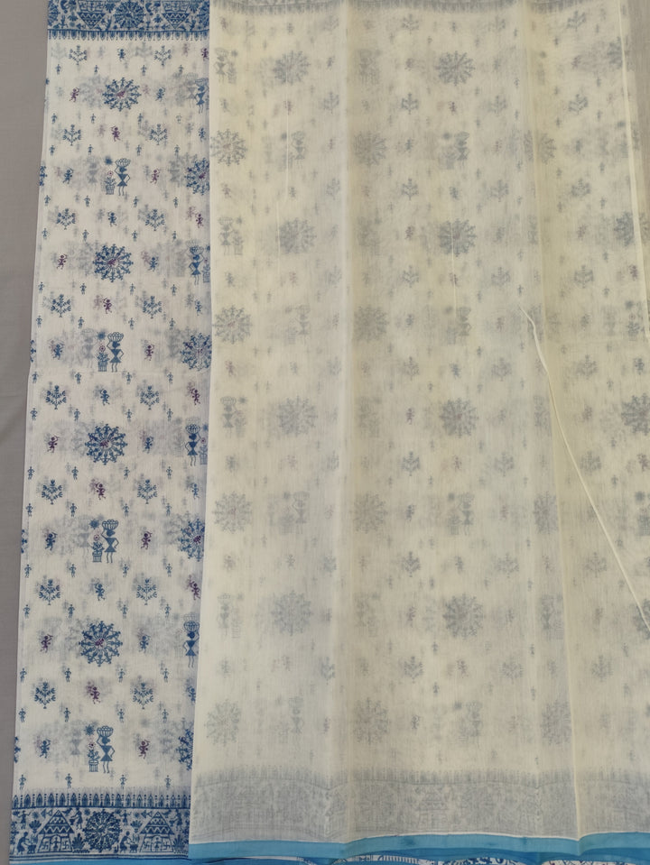 Hayagrivas Half-White Kota Cotton Saree KBF323E2-24