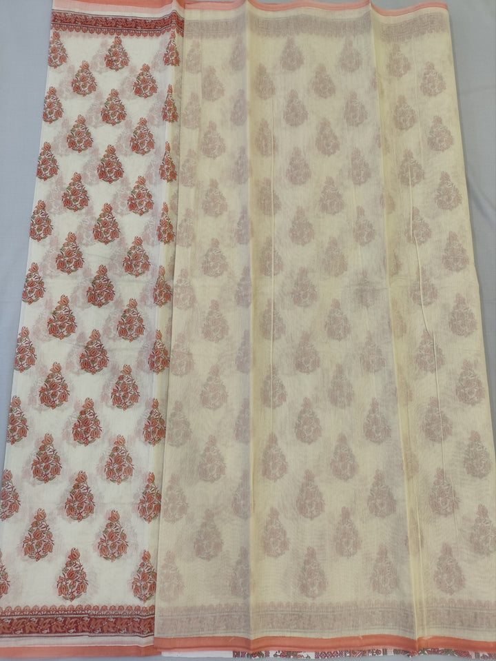 Hayagrivas Beige Kota Cotton Saree KBF323E1-2