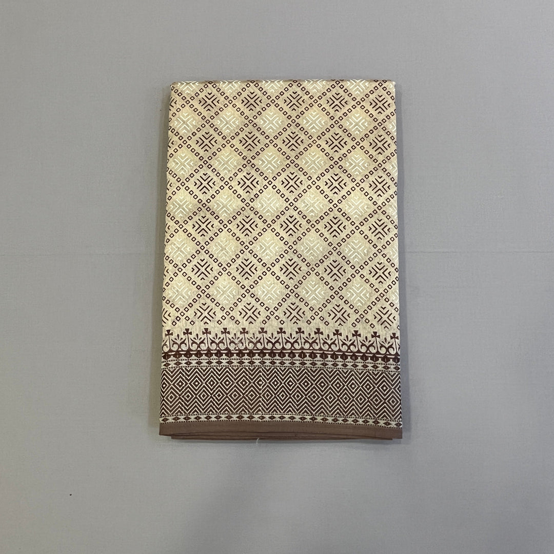 Hayagrivas Beige Fancy Cotton Sarees