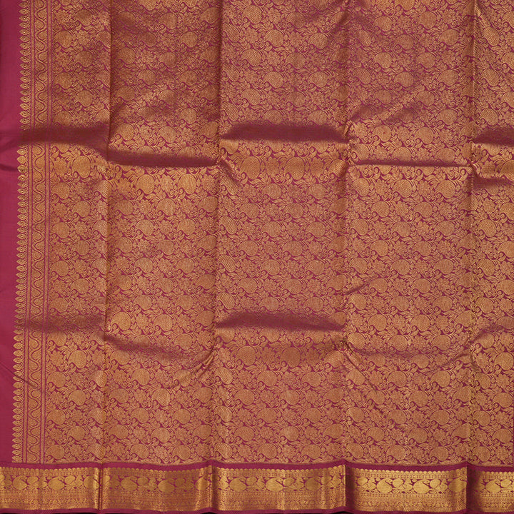 Hayagrivas Half White Kanjivaram Silk Saree with Green and Maroon Border BBD2046C6-6